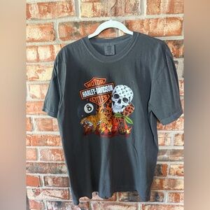 Comfort Colors Graphic Tee with Skull and Tiger